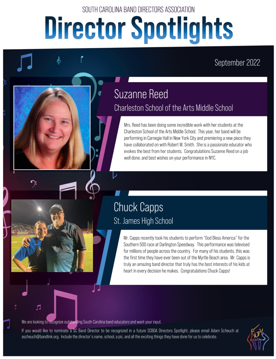 Director Spotlights September 2022 South Carolina Band Directors